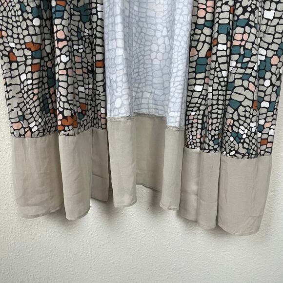 Logo‎ Lounge by Lori Goldstein Size L Earth Tones Open Front Cardigan Duster - Picture 2 of 7